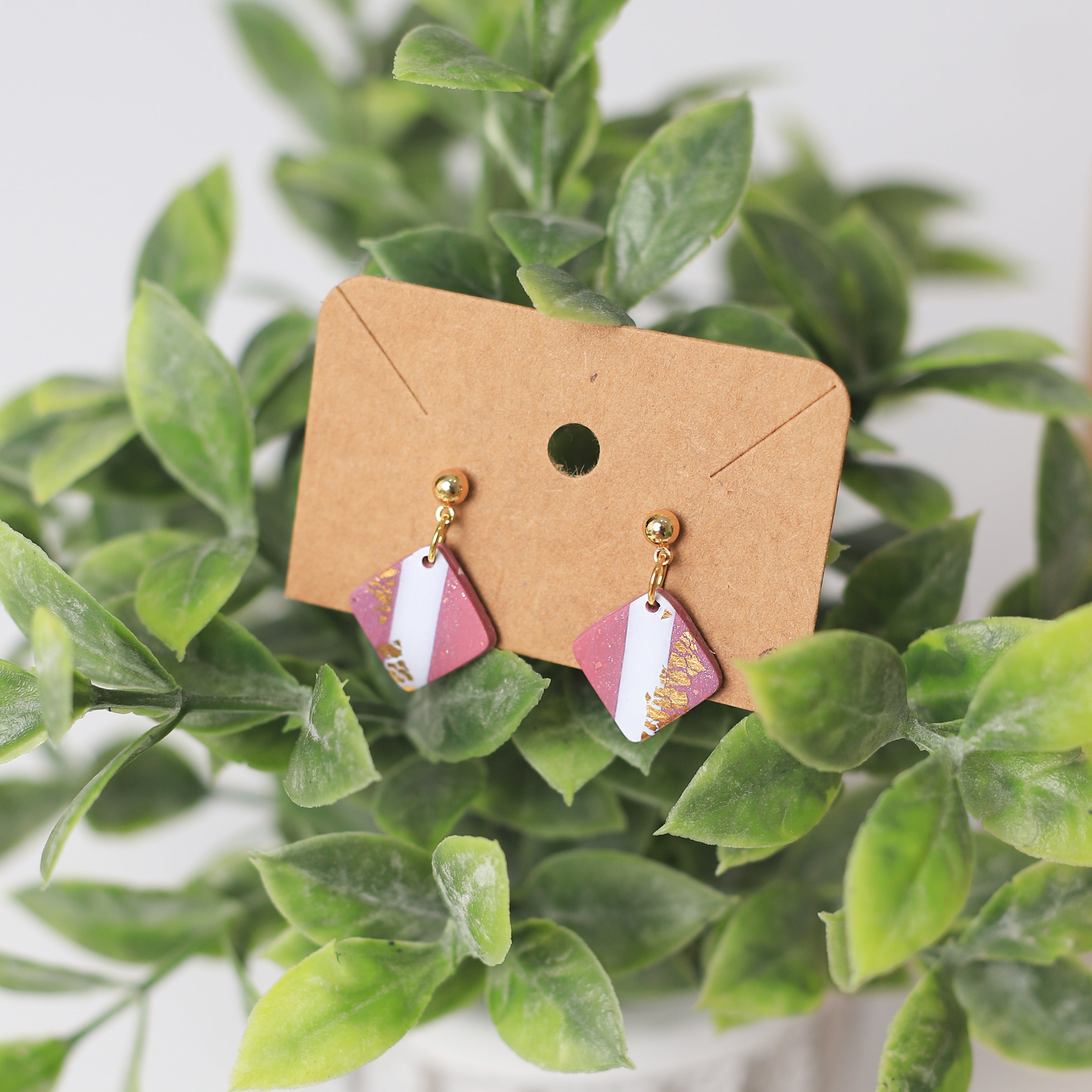 The Quinn in Mauve and White Stripes