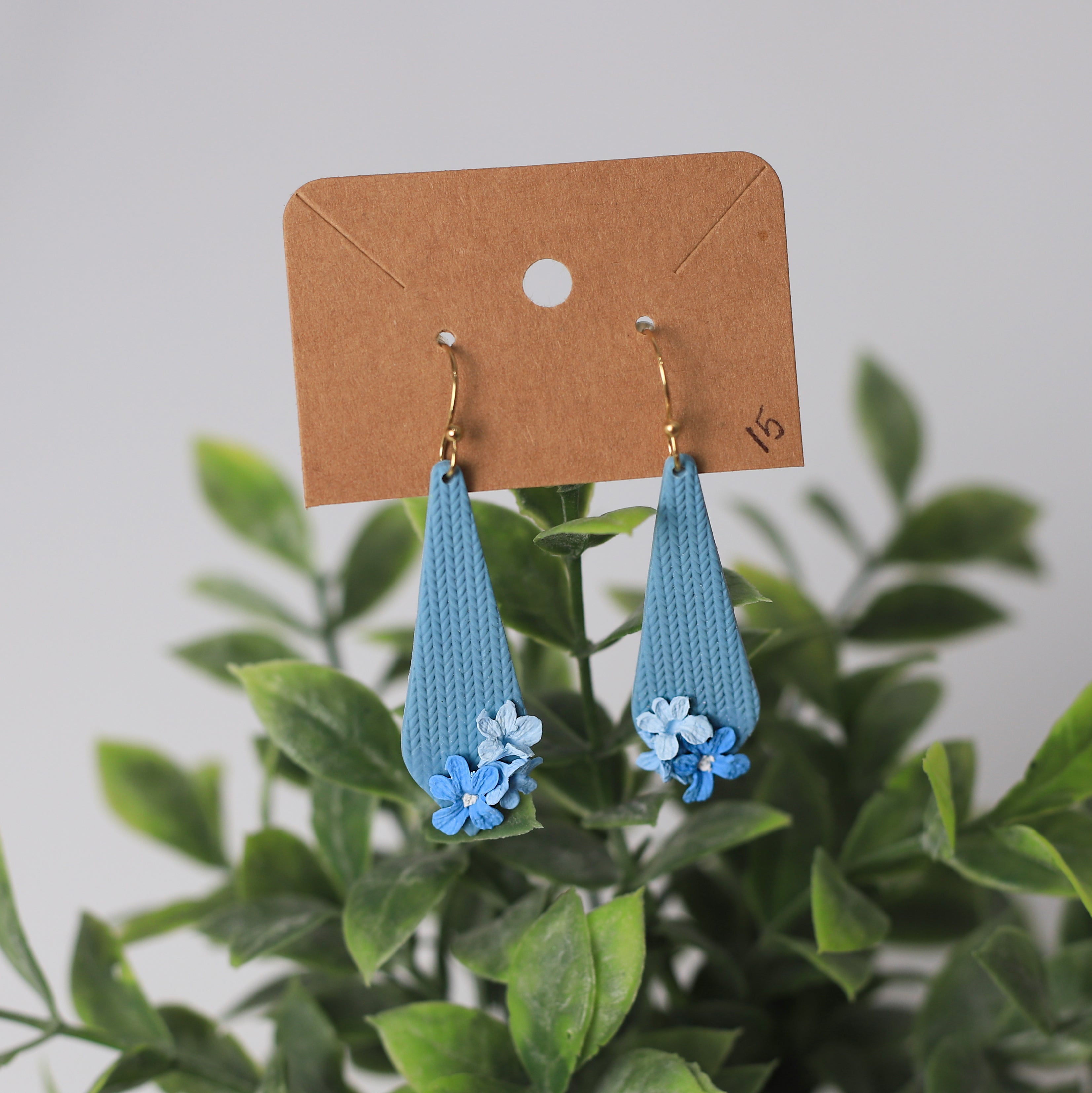 Blue Floral Dangle