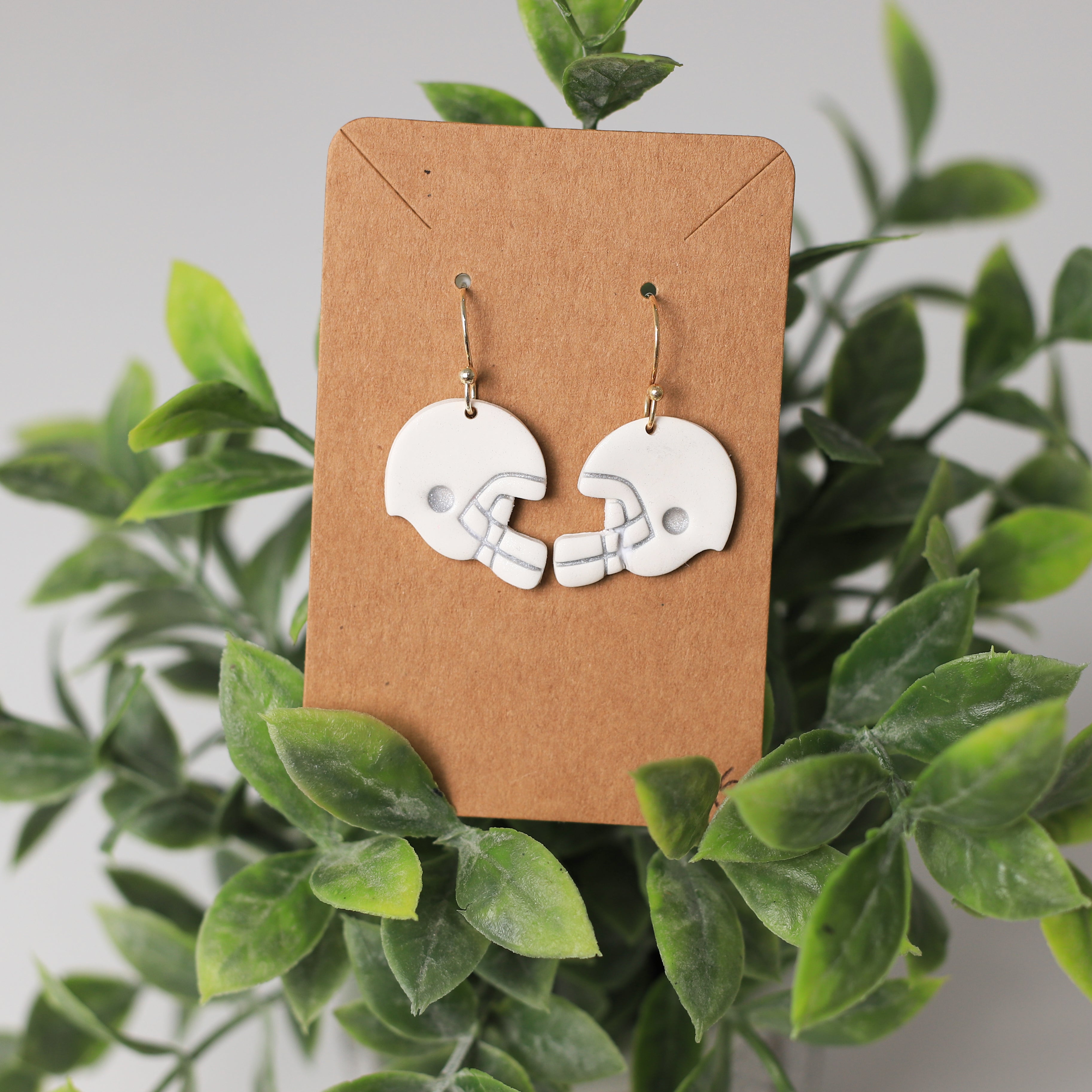 White Football Helmets