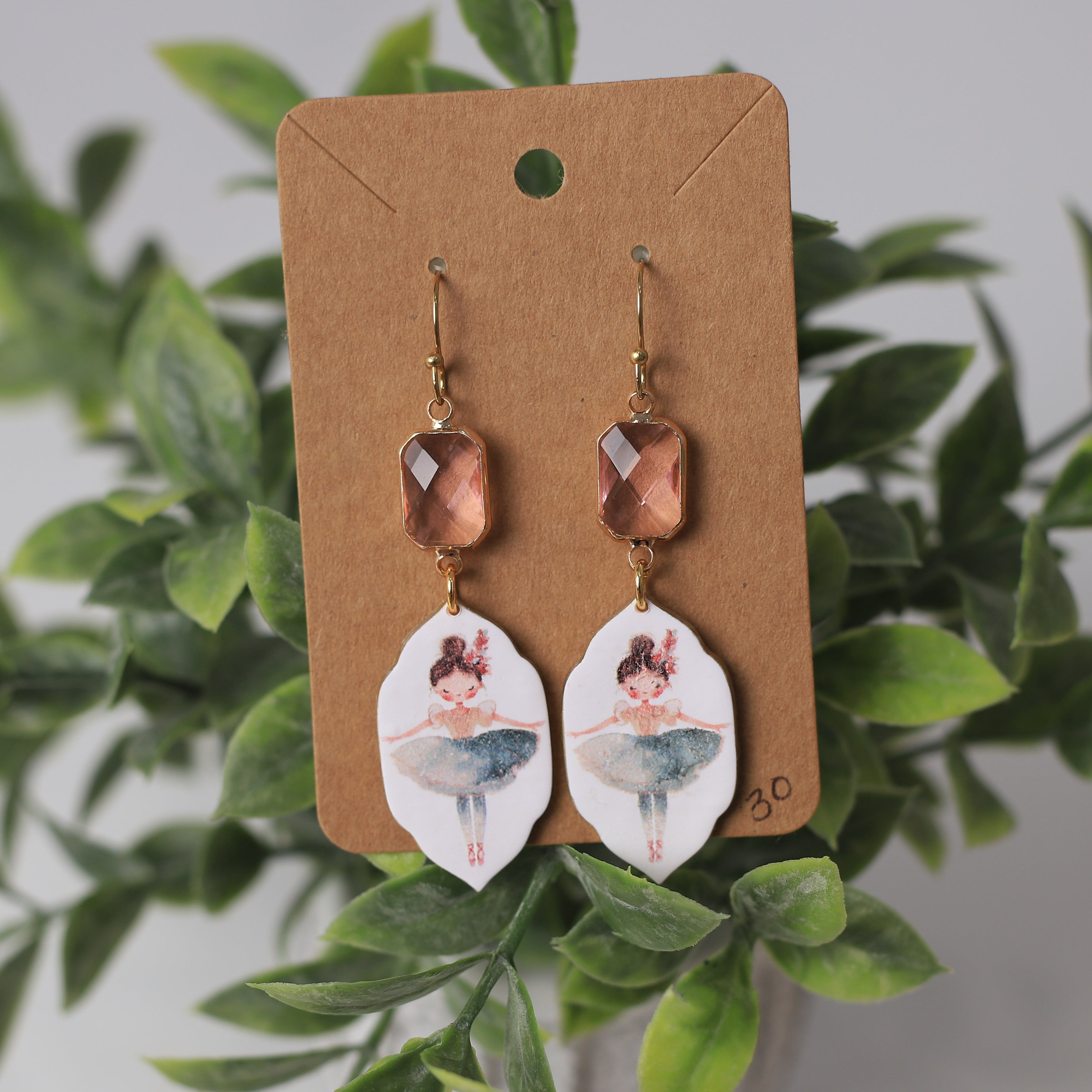 Little Ballerina with Pink Crystal Detail