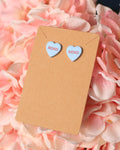 Blue xoxo Sweetheart Studs