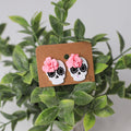 Sugar Skull with Pink Floral Detail