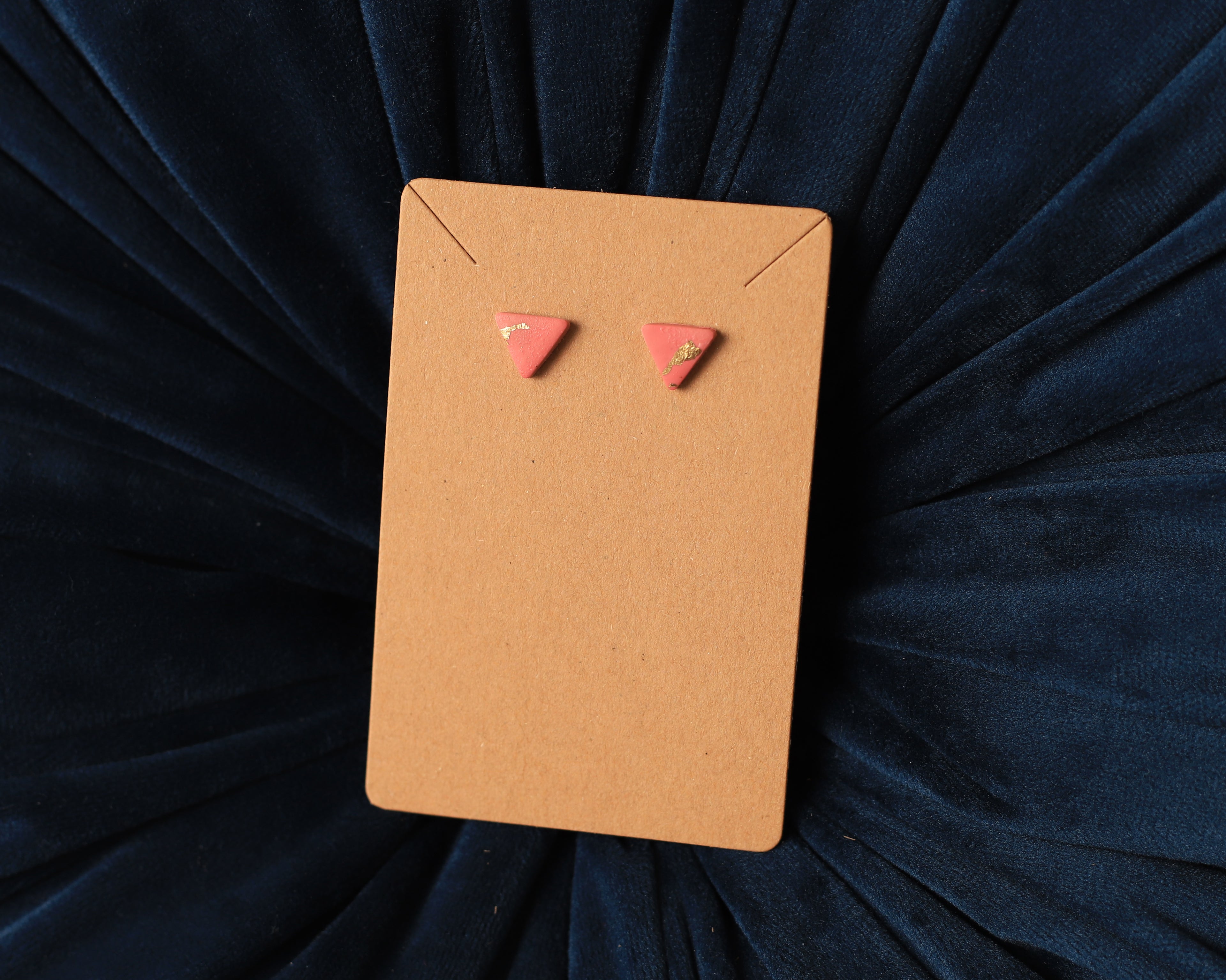 Pink Triangles with Gold Leaf