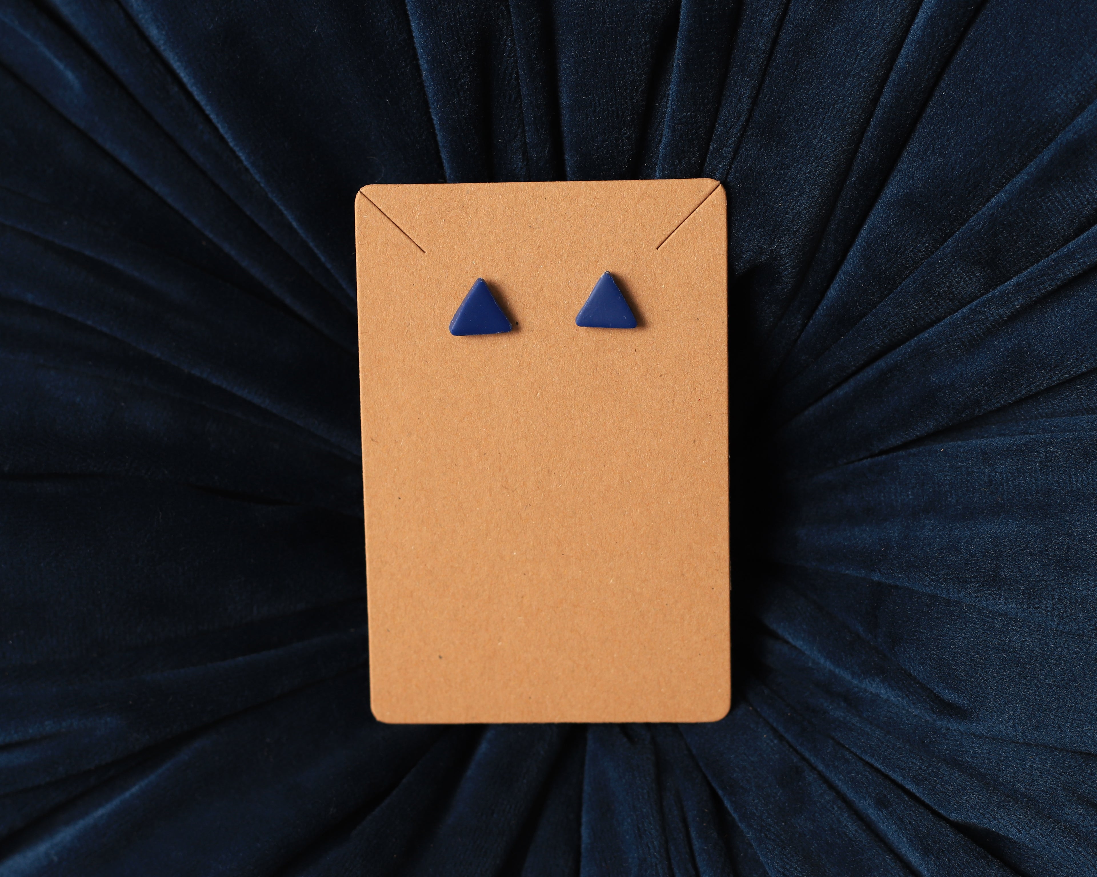 Navy Triangle Studs