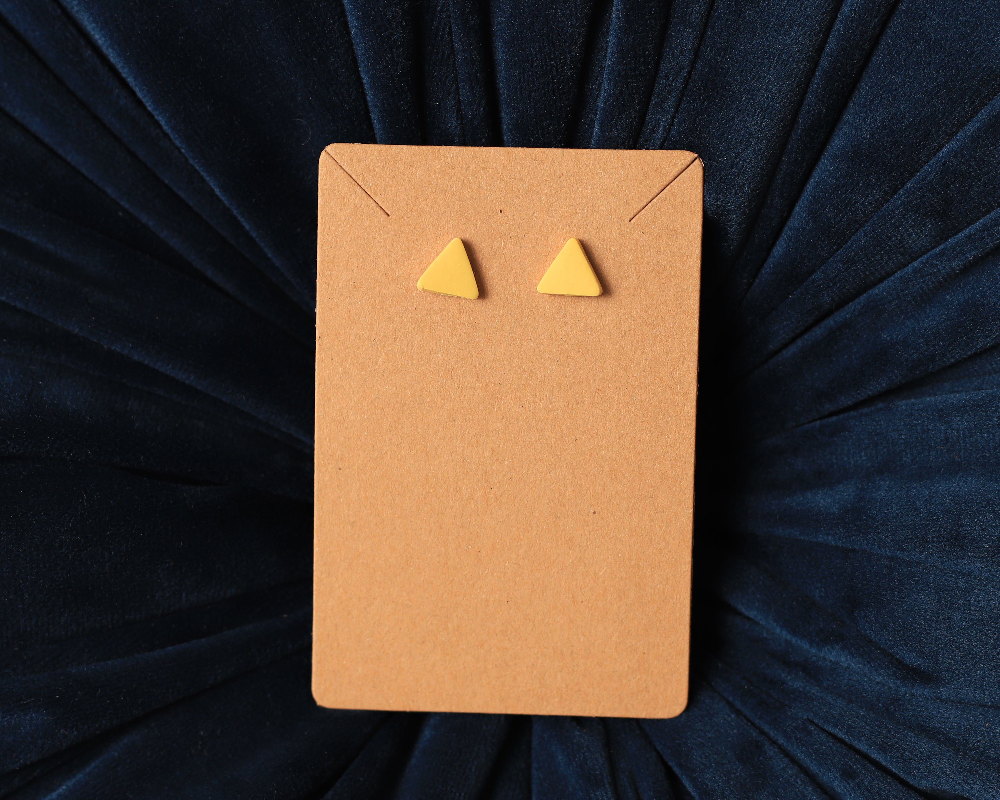Mustard Triangle Studs