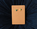 Mustard/Sage Triangle Studs