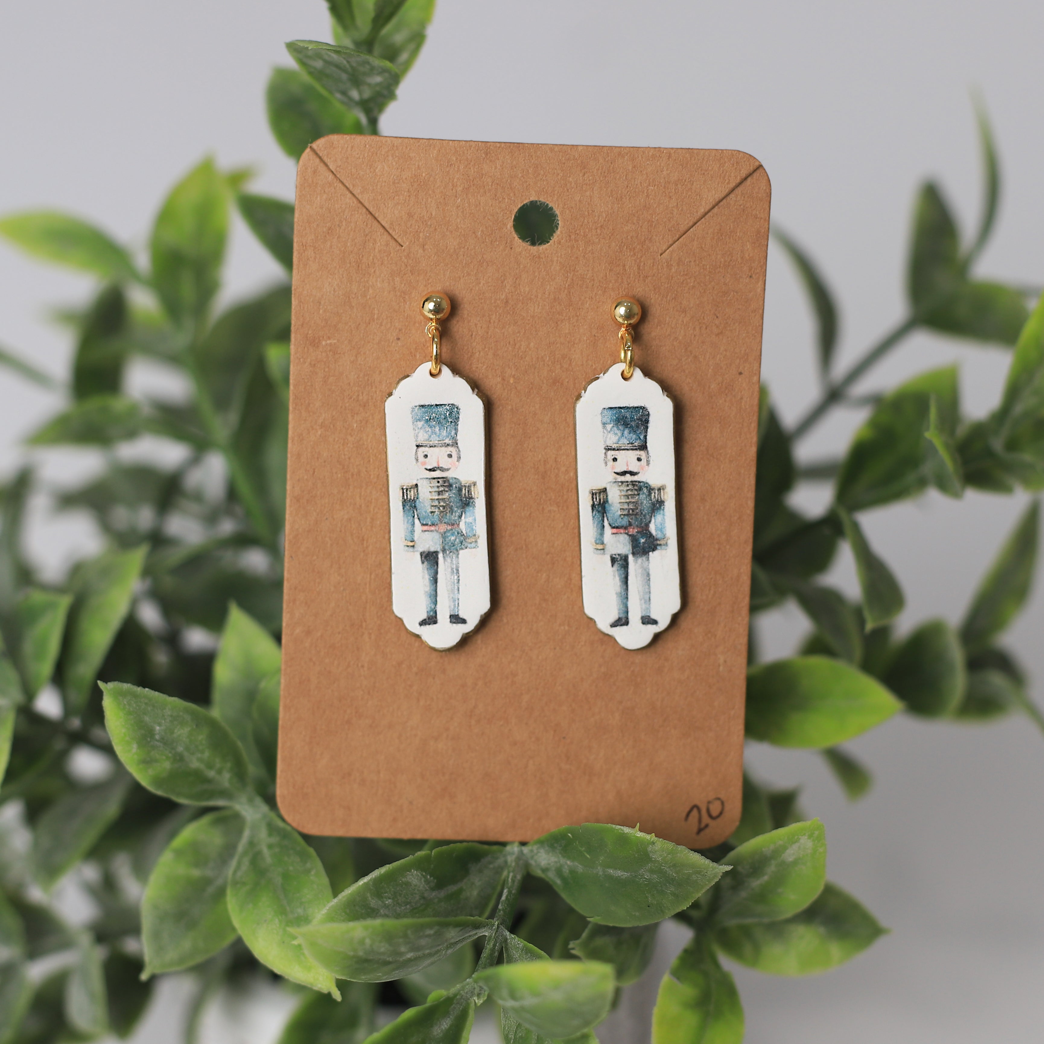 Dusty Blue Nutcracker with Sweet Stache