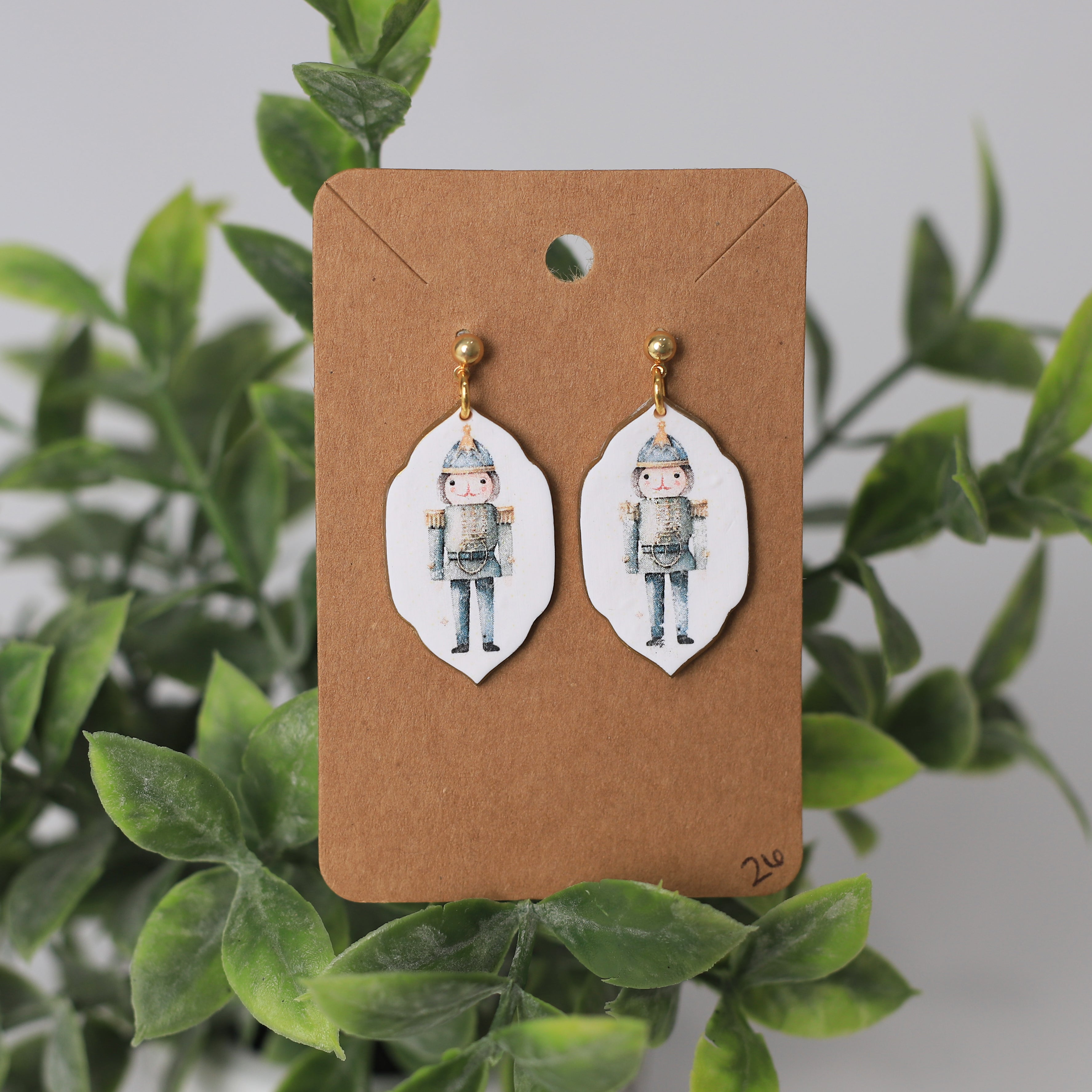 Dusty Blue Nutcracker with Pointed Hat