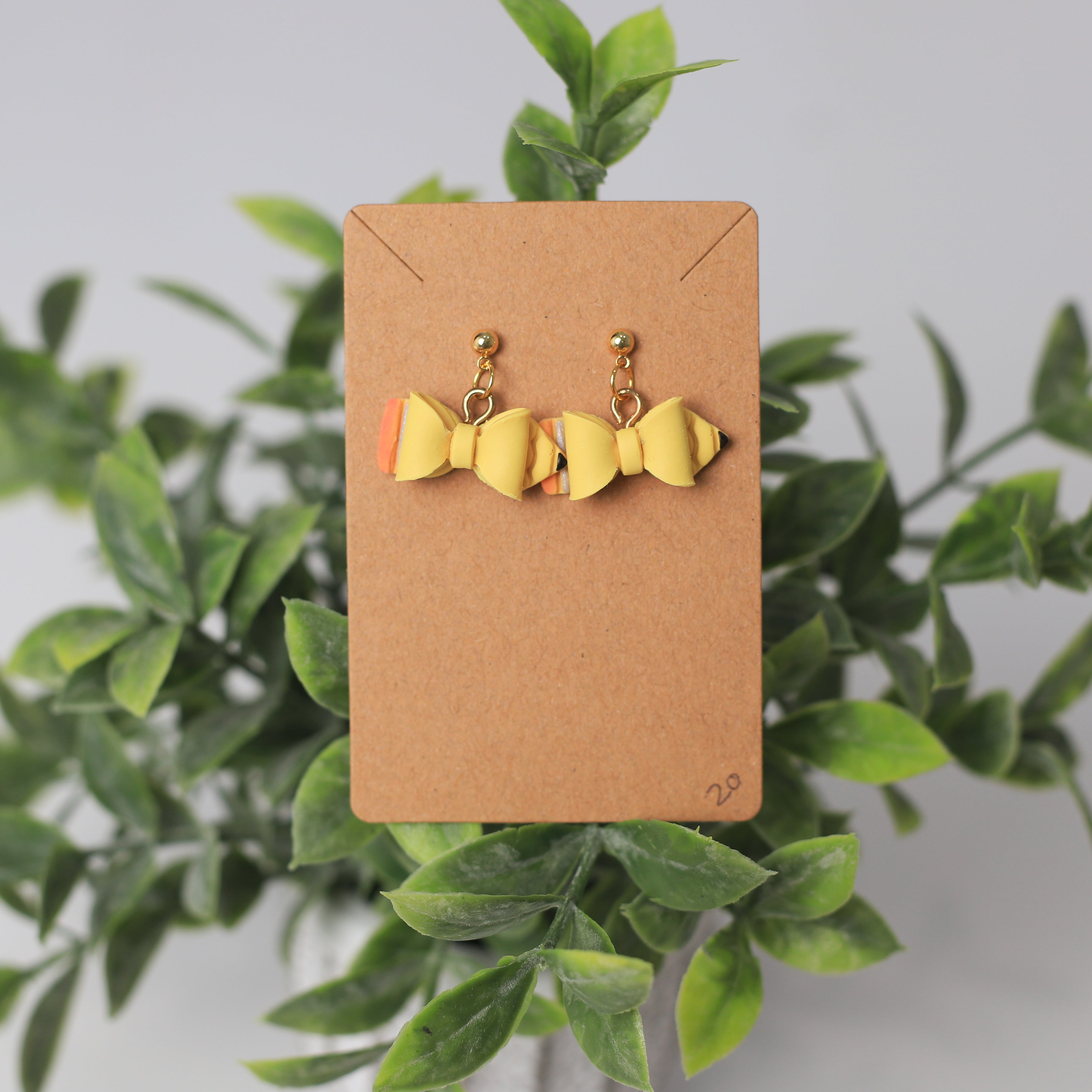 Pencil Bow Earrings