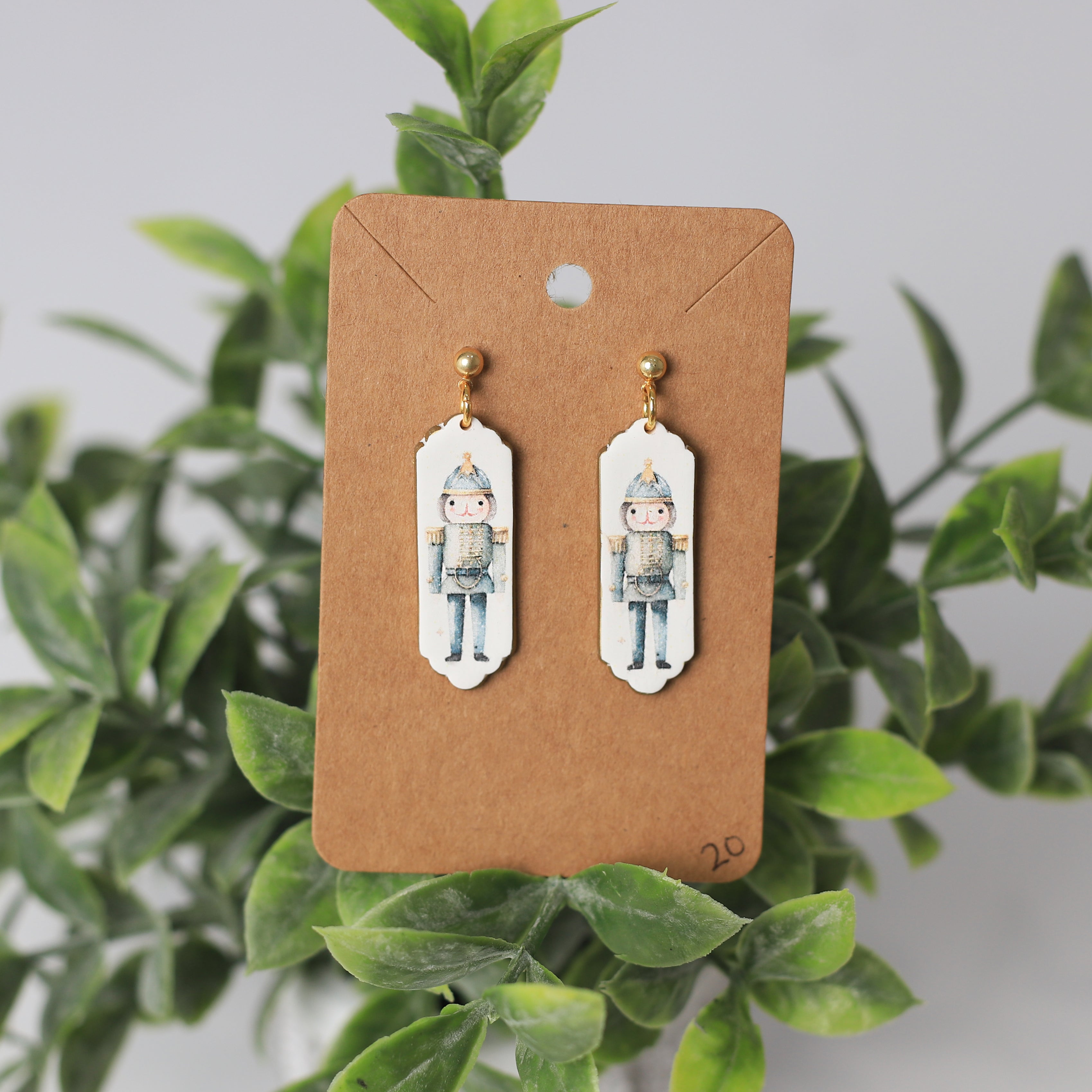 Dusty Blue Nutcracker with Pointed Hat