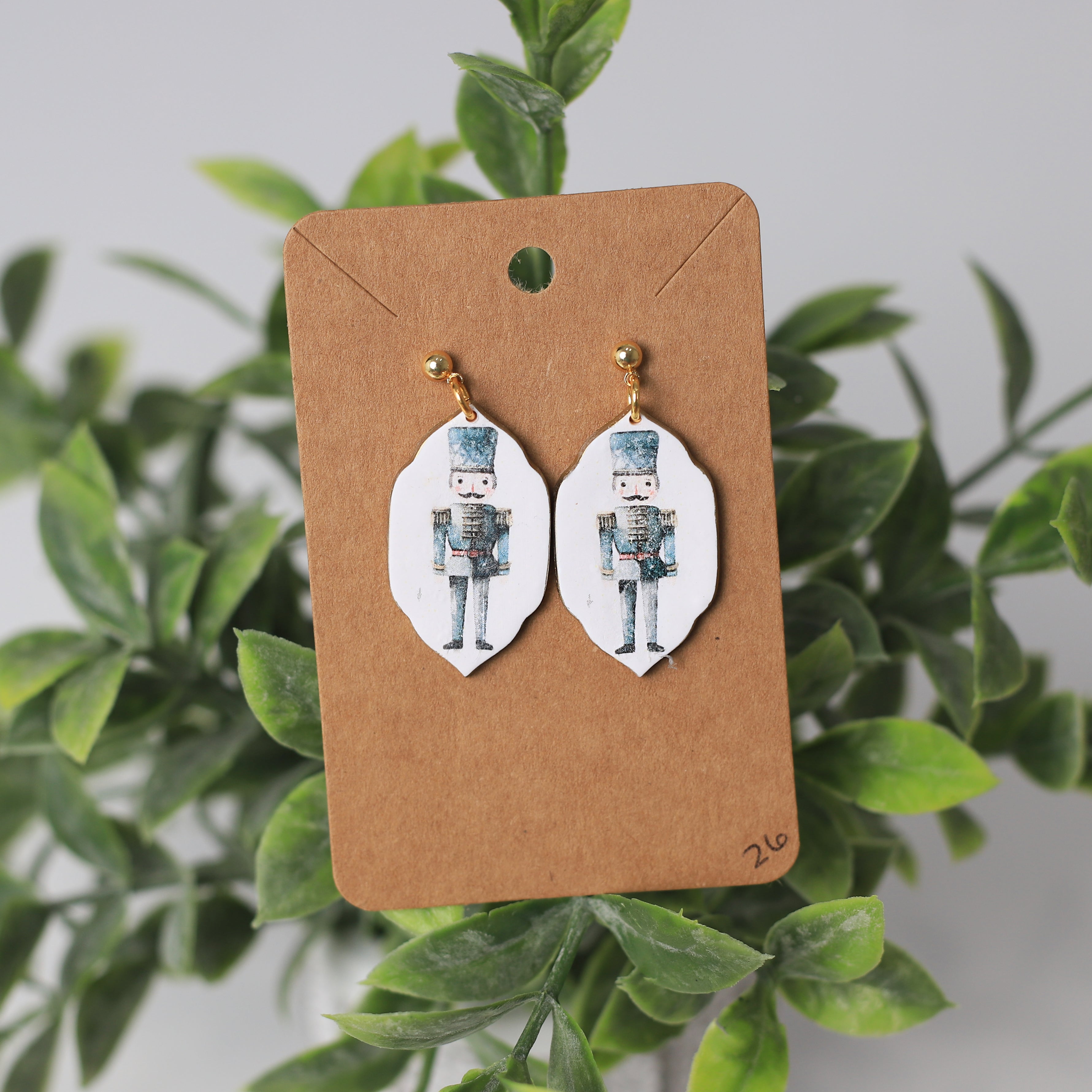 Dusty Blue Nutcracker with Sweet Stache