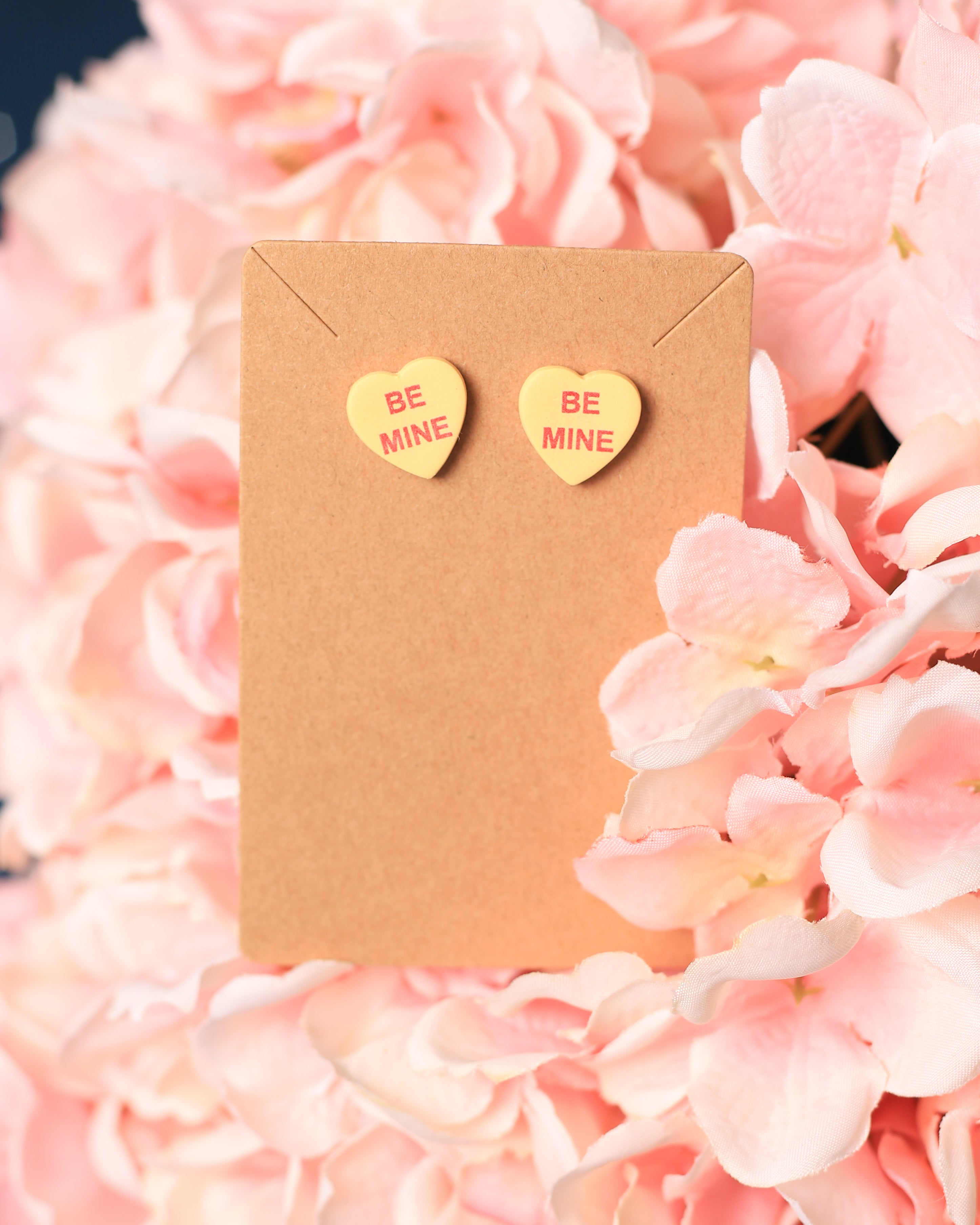 Light Orange Be Mine Sweetheart Studs