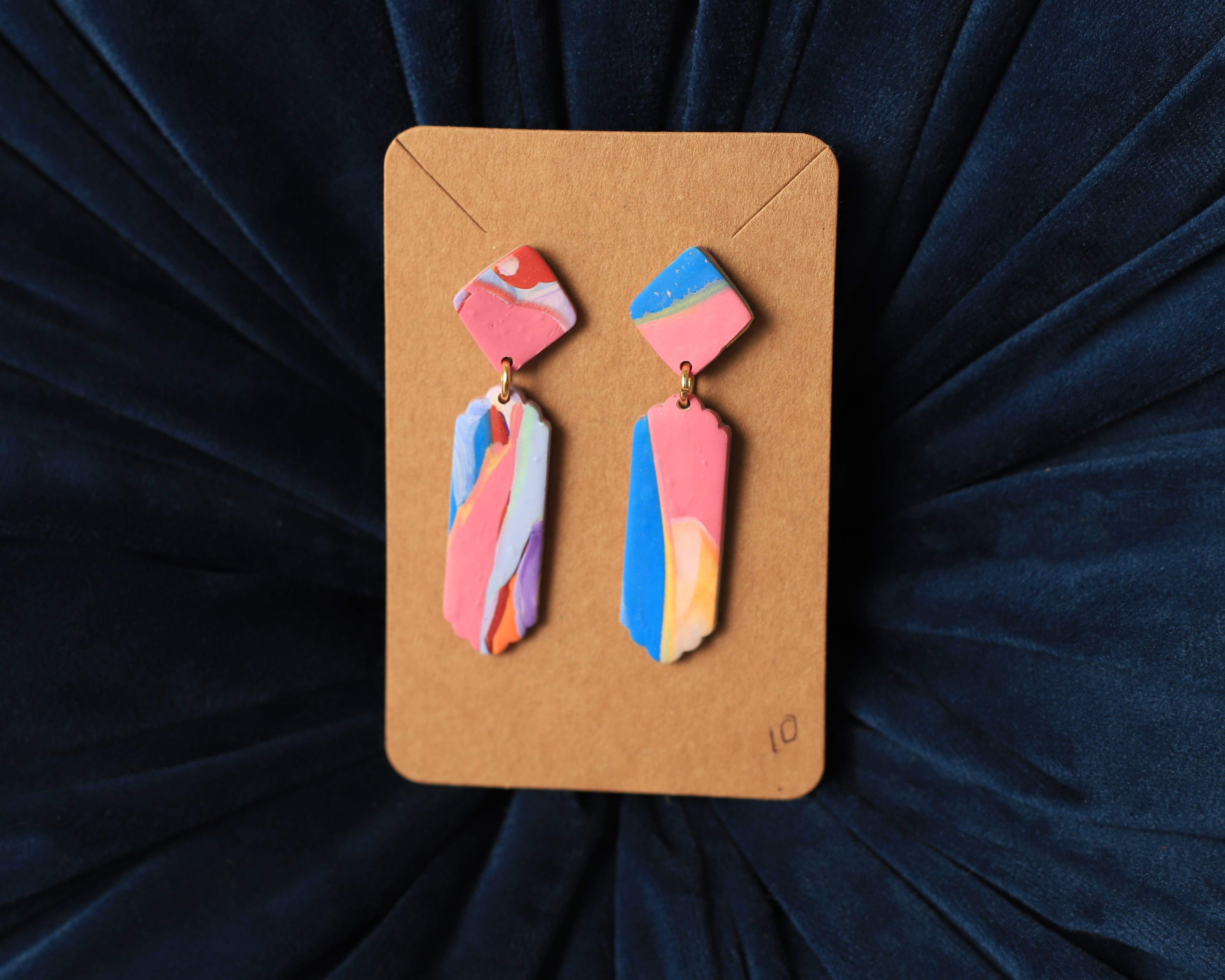 Abstract Rainbow Earrings