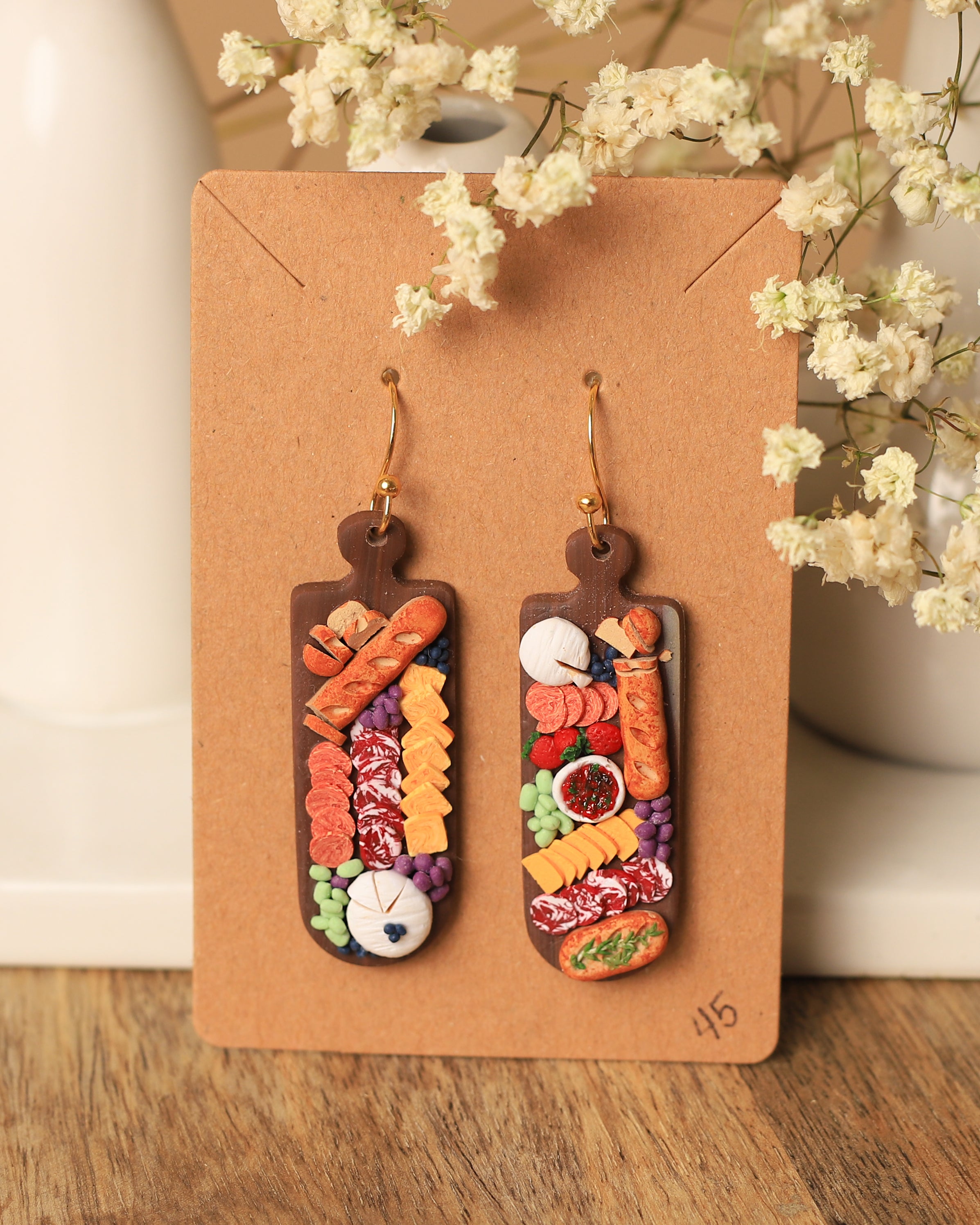 Long Board Bread Charcuterie Earrings