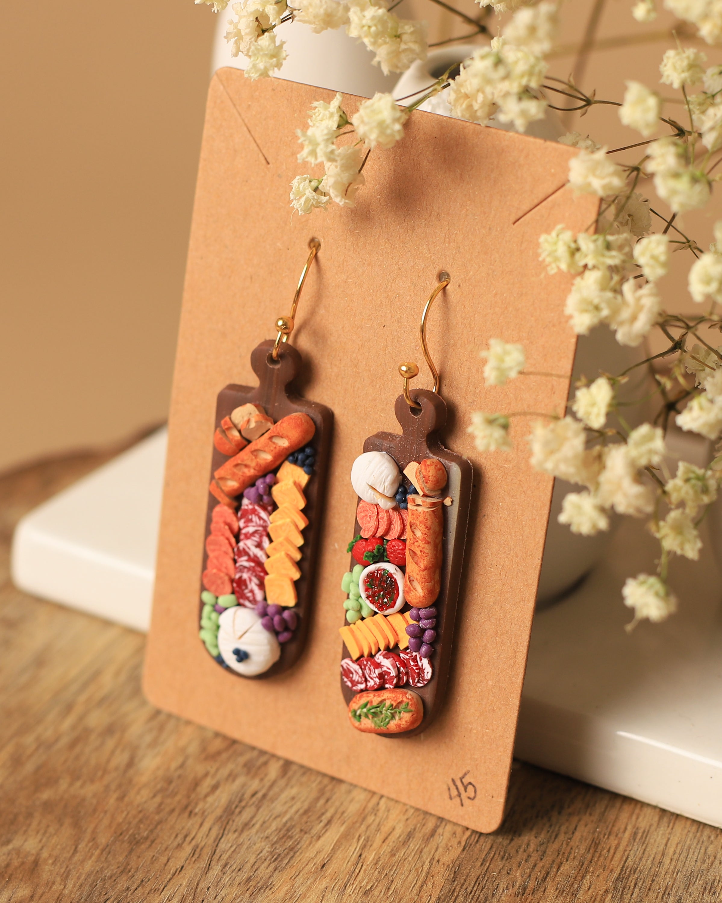 Long Board Bread Charcuterie Earrings
