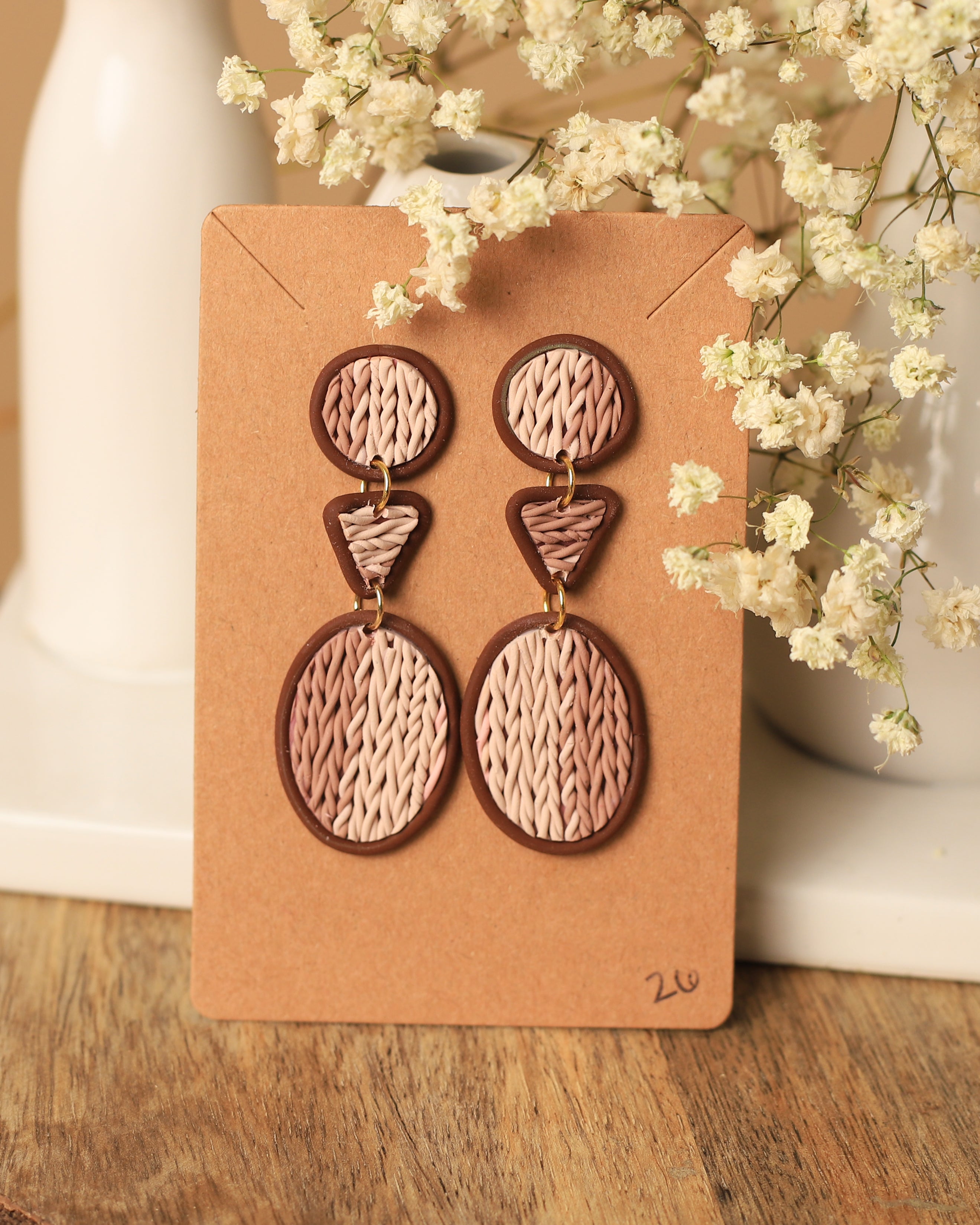 Chocolate Knit Earrings